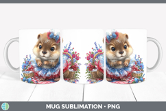 GorgeousWoodland Fourth of July Mug Wrap design.