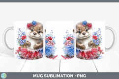 GorgeousWoodland Fourth of July Mug Wrap design.