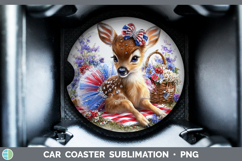 GorgeousWoodland Fourth of July Car Coaster design.