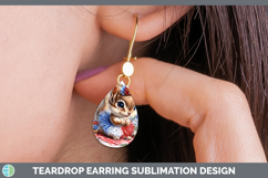 GorgeousWoodland Fourth of July Teardrop Earrings design.
