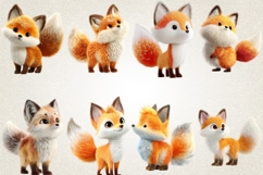 Woodland Fox Clipart 4k Bundle Transparent Background Product Image 4