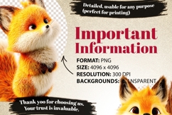 Woodland Fox Clipart 4k Bundle Transparent Background Product Image 7