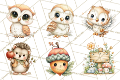 Woodland Forest Clipart PNG, Animals and Nature Elements Product Image 9
