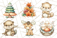 Woodland Forest Clipart PNG, Animals and Nature Elements Product Image 2