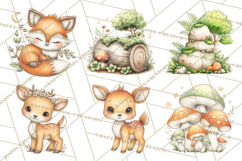 Woodland Forest Clipart PNG, Animals and Nature Elements Product Image 3