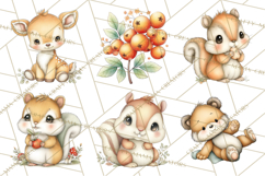 Woodland Forest Clipart PNG, Animals and Nature Elements Product Image 4