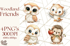 Woodland Forest Clipart PNG, Animals and Nature Elements Product Image 1