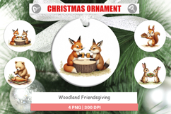 Ornament Watercolor Woodland Friendsgiving Product Image 1