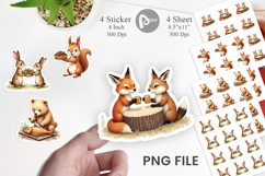 Sticker Watercolor Woodland Friendsgiving Product Image 1