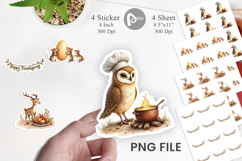 Sticker Watercolor Woodland Friendsgiving Product Image 1