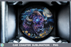 GorgeousWoodland Galaxy Car Coaster design.