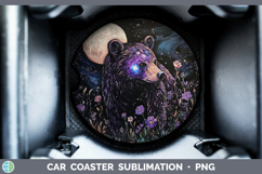 GorgeousWoodland Galaxy Car Coaster design.