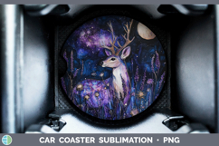 GorgeousWoodland Galaxy Car Coaster design.