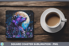 GorgeousWoodland Galaxy Square Coaster design.