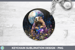 GorgeousWoodland Galaxy Keychain design.