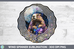 GorgeousWoodland Galaxy Wind Spinner design.