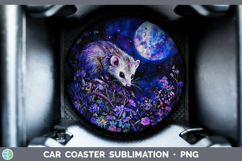 GorgeousWoodland Galaxy Car Coaster design.