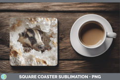 GorgeousWoodland Geode Square Coaster design.