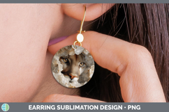 GorgeousWoodland Geode Round Earrings design.