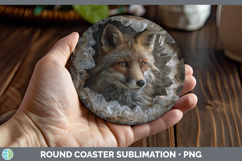 GorgeousWoodland Geode Round Coaster design.