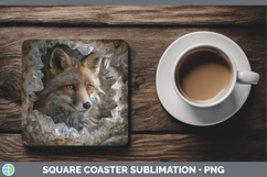 GorgeousWoodland Geode Square Coaster design.