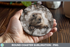GorgeousWoodland Geode Round Coaster design.