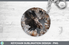 GorgeousWoodland Geode Keychain design.