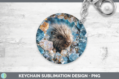 GorgeousWoodland Geode Keychain design.