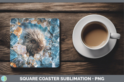 GorgeousWoodland Geode Square Coaster design.