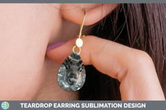 GorgeousWoodland Geode Teardrop Earrings design.