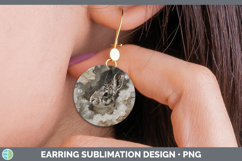 GorgeousWoodland Geode Round Earrings design.