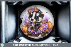 GorgeousWoodland Halloween Car Coaster design.