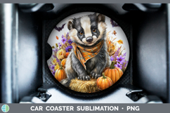 GorgeousWoodland Halloween Car Coaster design.