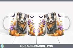 GorgeousWoodland Halloween Mug Wrap design.