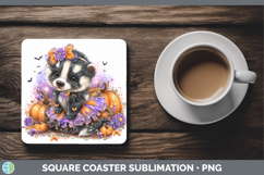 GorgeousWoodland Halloween Square Coaster design.