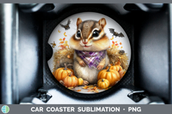 GorgeousWoodland Halloween Car Coaster design.