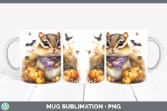 GorgeousWoodland Halloween Mug Wrap design.