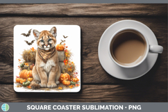 GorgeousWoodland Halloween Square Coaster design.