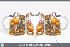 GorgeousWoodland Halloween Mug Wrap design.