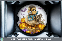 GorgeousWoodland Halloween Car Coaster design.