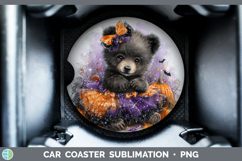 GorgeousWoodland Halloween Car Coaster design.