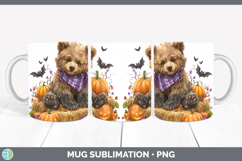 GorgeousWoodland Halloween Mug Wrap design.