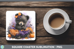 GorgeousWoodland Halloween Square Coaster design.