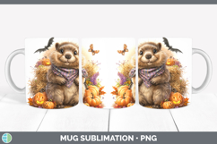 GorgeousWoodland Halloween Mug Wrap design.