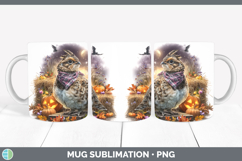 GorgeousWoodland Halloween Mug Wrap design.