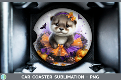 GorgeousWoodland Halloween Car Coaster design.