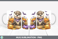 GorgeousWoodland Halloween Mug Wrap design.