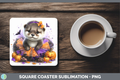 GorgeousWoodland Halloween Square Coaster design.