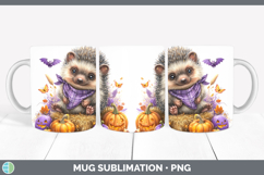 GorgeousWoodland Halloween Mug Wrap design.