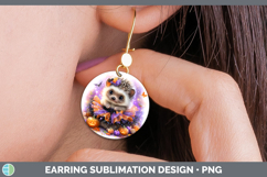 GorgeousWoodland Halloween Round Earrings design.